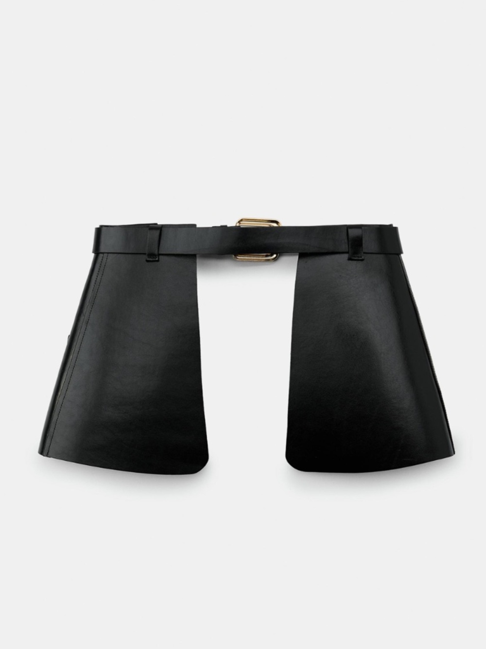 Zara 100% LEATHER SKIRT BELT WITH POCKETS - Picture 3 of 6